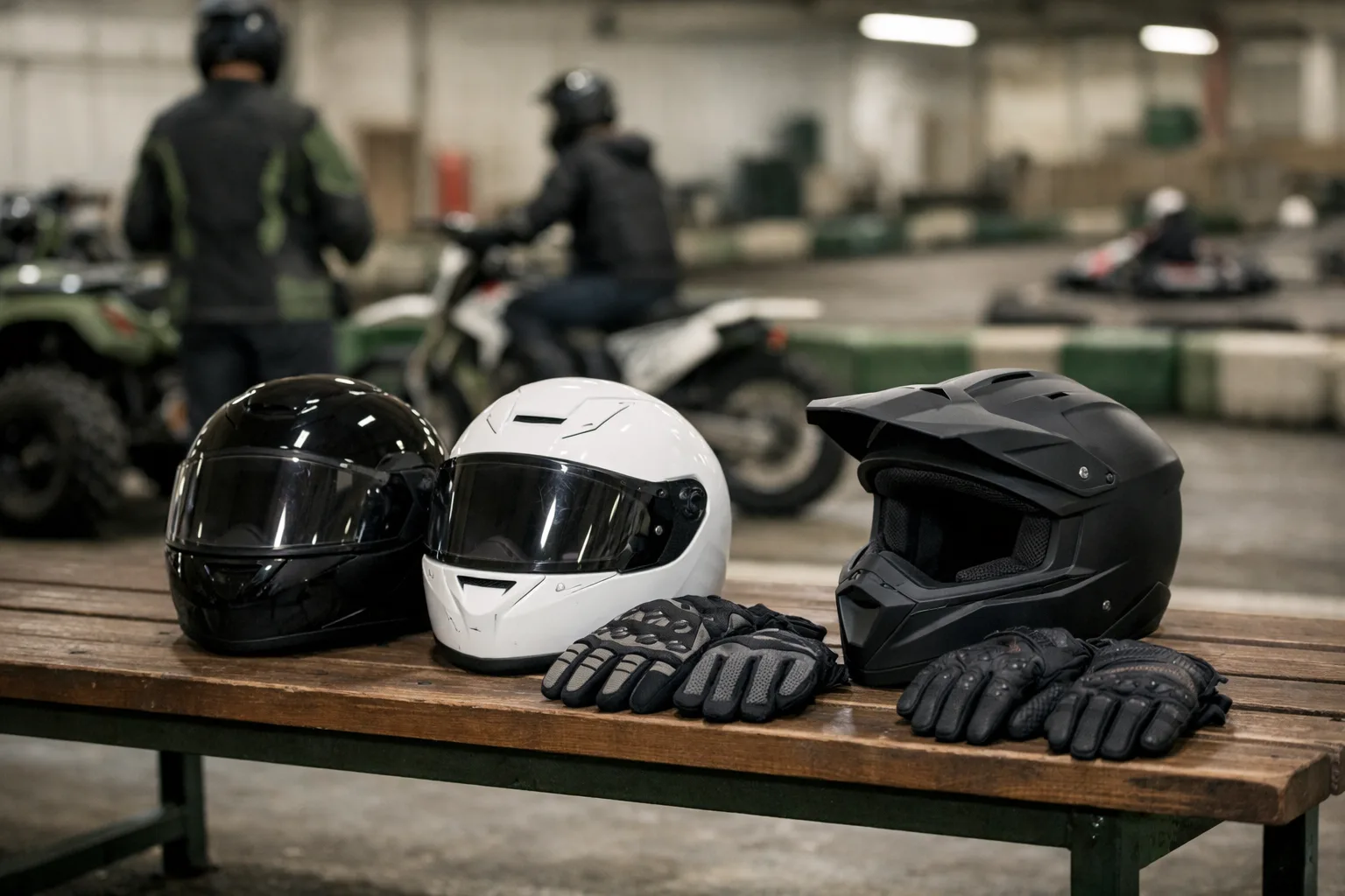 Illustrerad miljö vid en anonym gokartbana